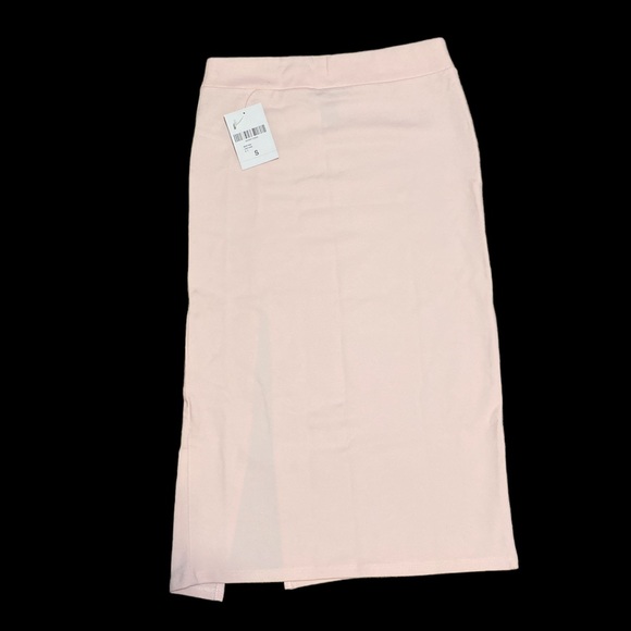 NWT Forever 21 F21 Light Pale Pink High-Slit Bodycon Midi Pencil Pull-On Skirt S - Picture 6 of 14